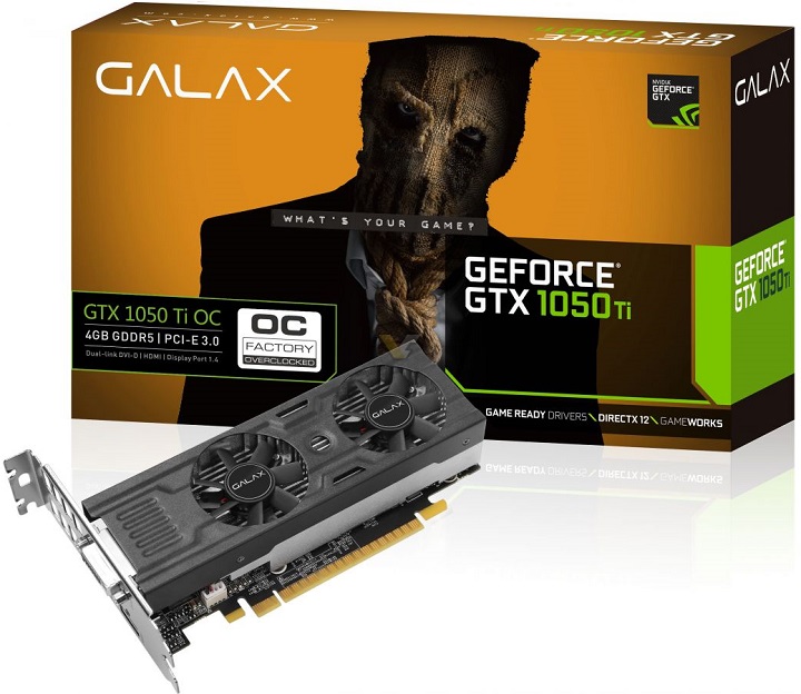 Galax выпустила низкопрофильную видеокарту GeForce GTX 1050 Ti OC LP