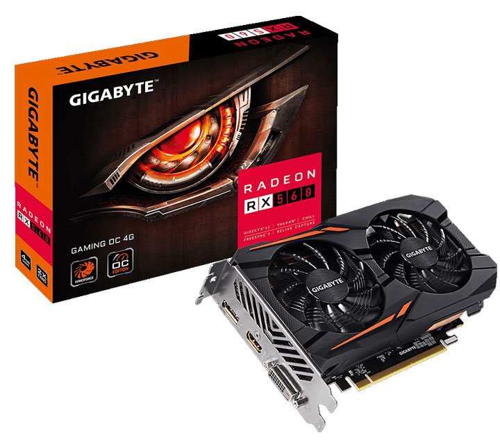 Видеокарта Gigabyte RX 560 Windforce 2K