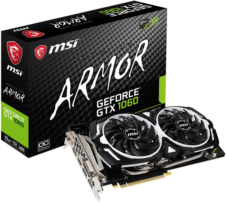 MSI GeForce GTX 1060 Armor 6GD5X OC