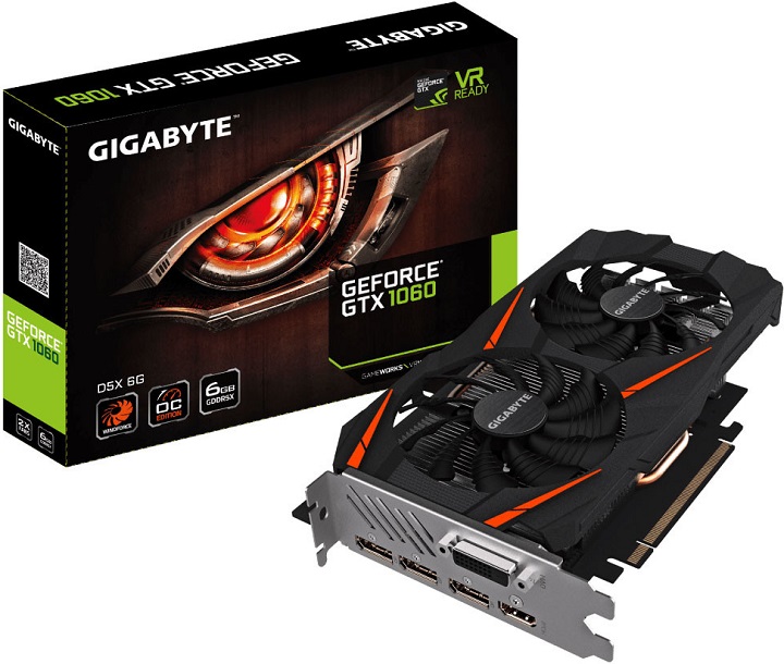 Gigabyte GeForce GTX 1060 WindForce 2X OC D5X