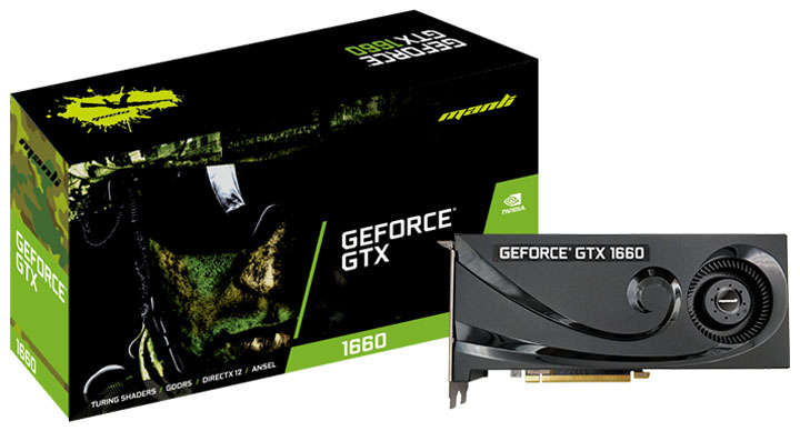 Manli GeForce GTX 1660 Heatsink with Blower Fan