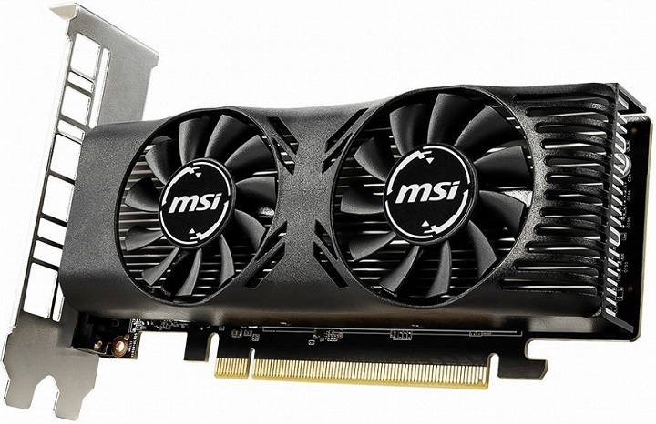 Видеокарта MSI GeForce GTX 1650 4GT LP имеет низкопрофильное исполнение