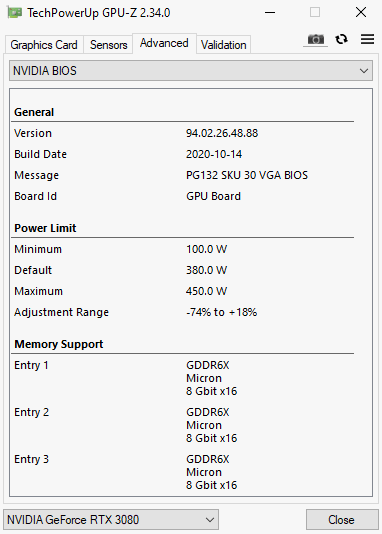 EVGA GeForce RTX 3080 FTW3 Ultra