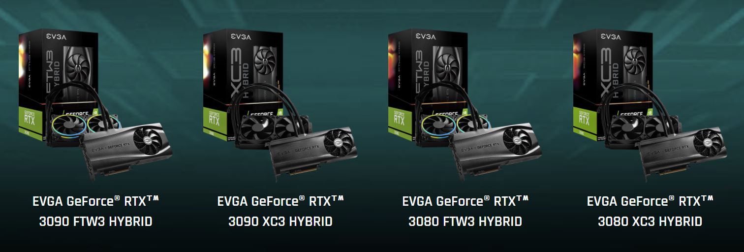 GeForce RTX 3090 / RTX 3080 FTW3 / XC3 Hydro Copper Hybrid