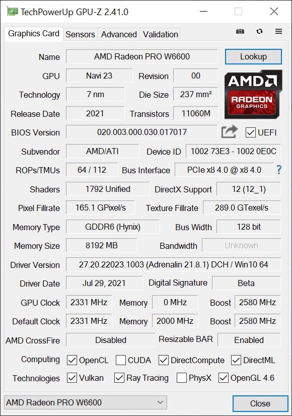 AMD Radeon RX 6600