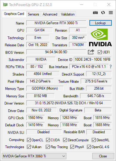 GeForce RTX 3060 Ti