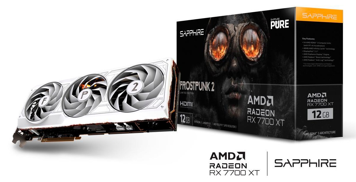 Sapphire Radeon RX 7700 XT Pure Frostpunk 2 Edition