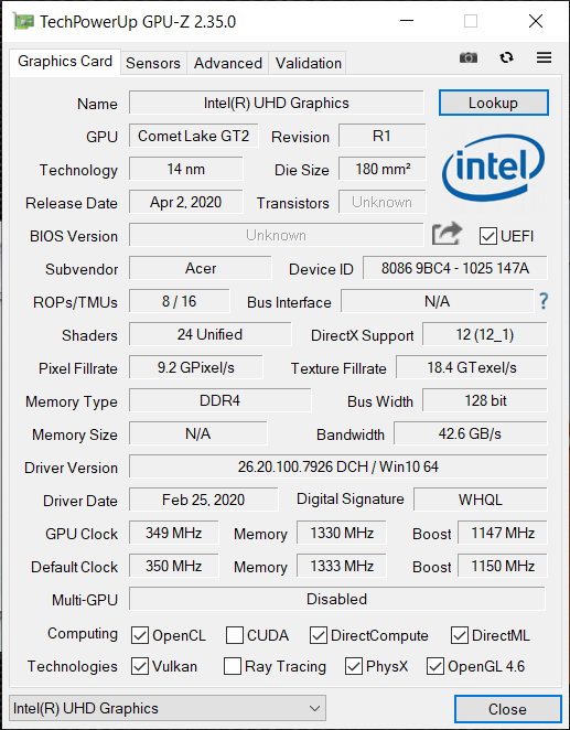 Acer ConceptD 3 CN315-72G