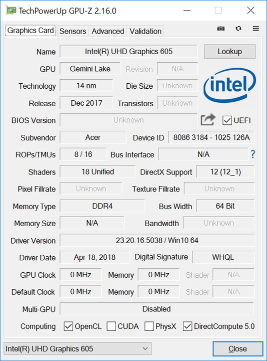 Acer Swift 1 SF114-32