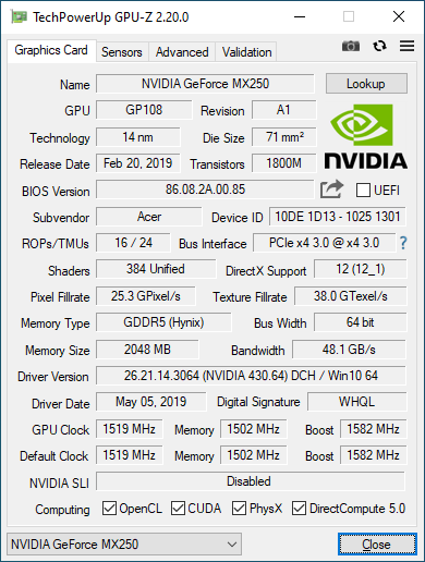 Acer Swift 3 SF314-56G