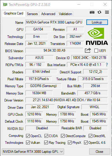 ASUS ROG Flow X13 GV301QH