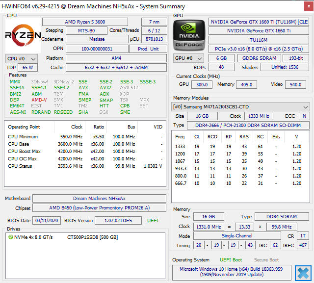 Dream Machines T1660Ti-15UA50