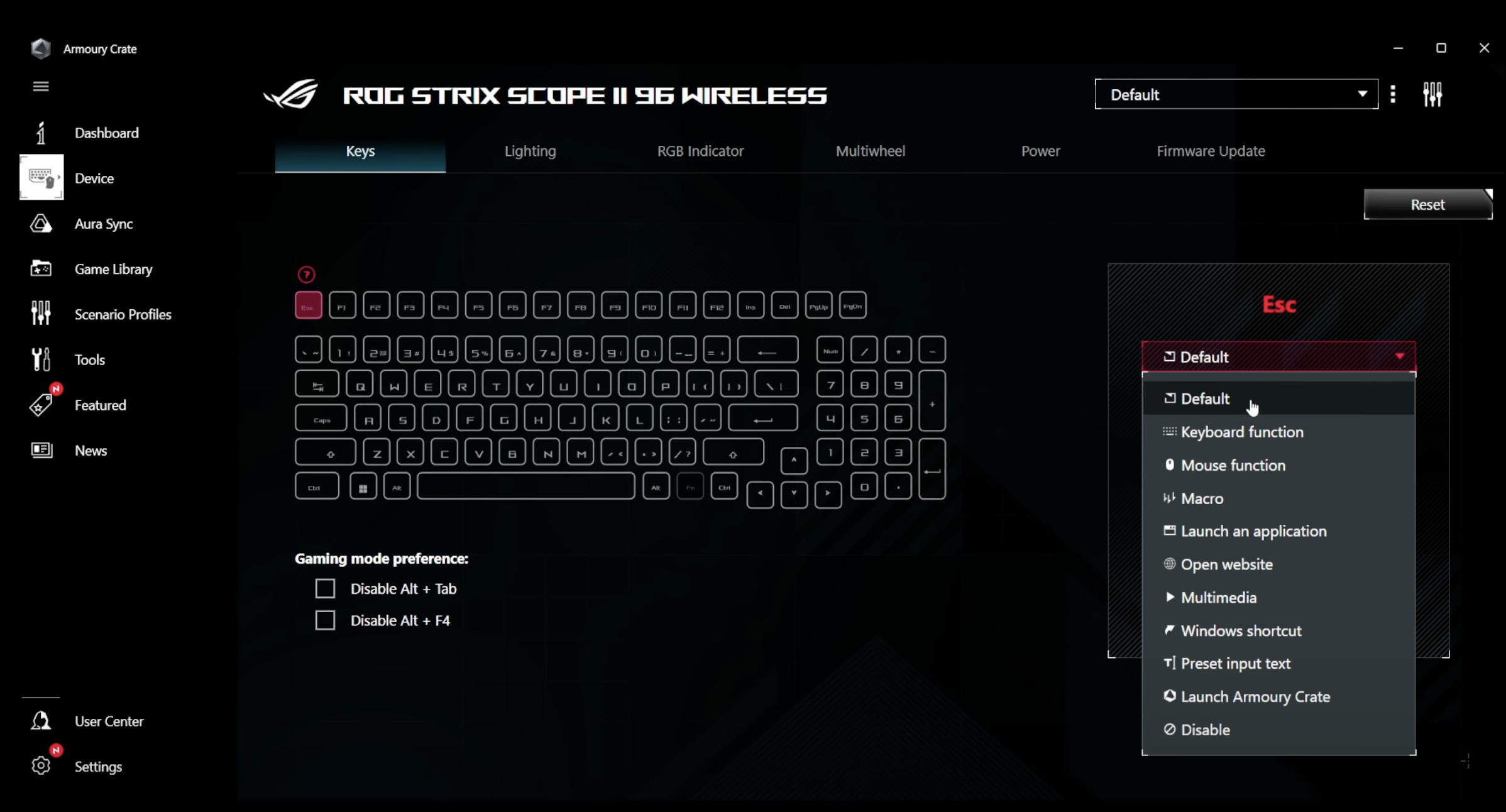 Rog strix scope ii 96 wireless