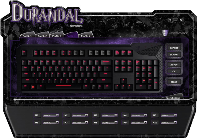 Durandal Gaming Keyboard Configuration