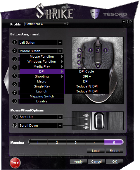 Shrike Gaming Mouse Configuration