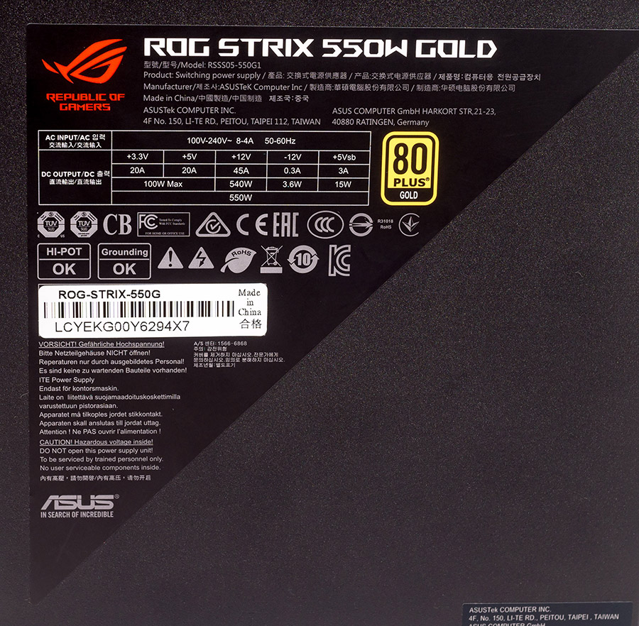 ASUS ROG-STRIX-550G