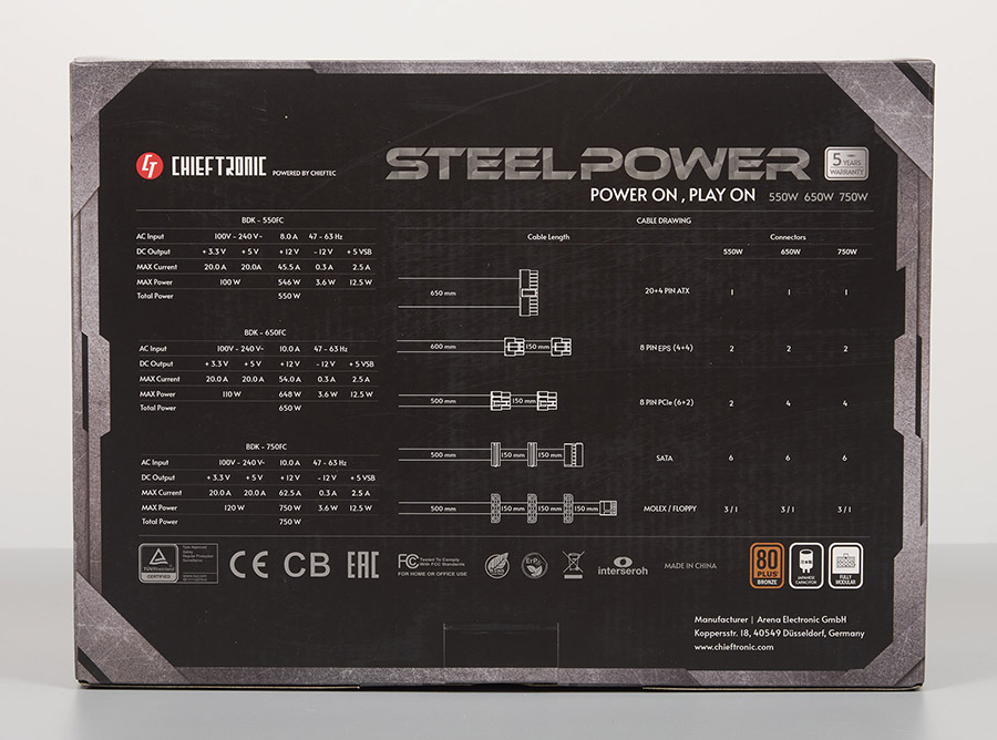 Chieftronic SteelPower BDK-750FC