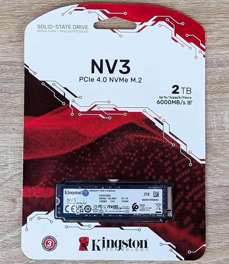 Kingston NV3 PCIe 4.0 NVMe SSD 2TB