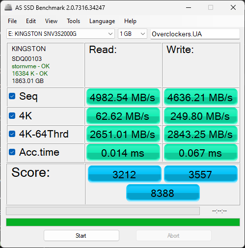 Kingston NV3 PCIe 4.0 NVMe SSD 2TB