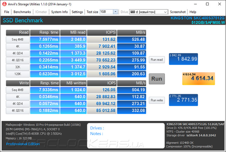 Kingston SSDNow KC400 512GB