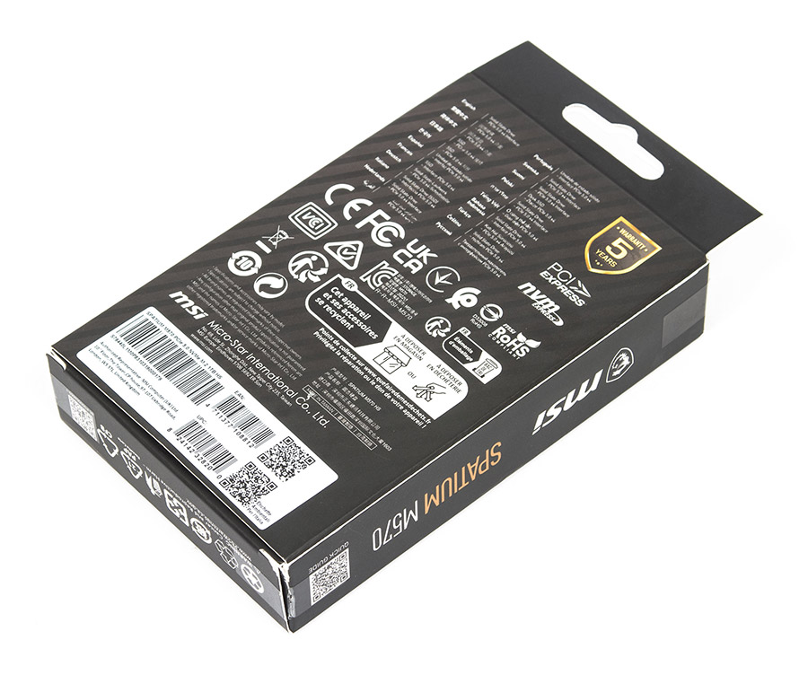 MSI Spatium M570 PCIe 5.0 NVMe M.2 HS 1TB