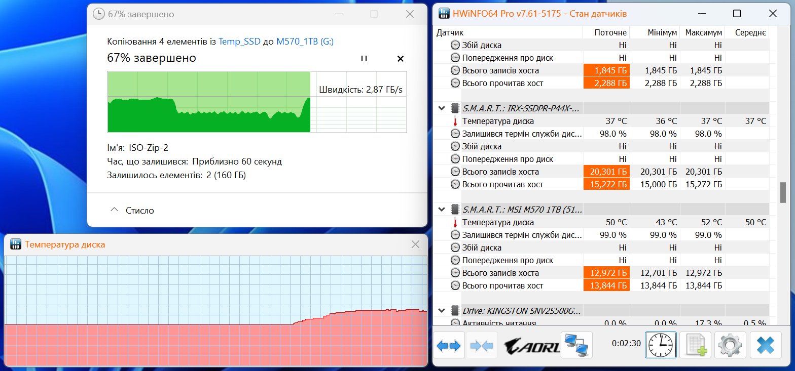 MSI Spatium M570 PCIe 5.0 NVMe M.2 HS 1TB