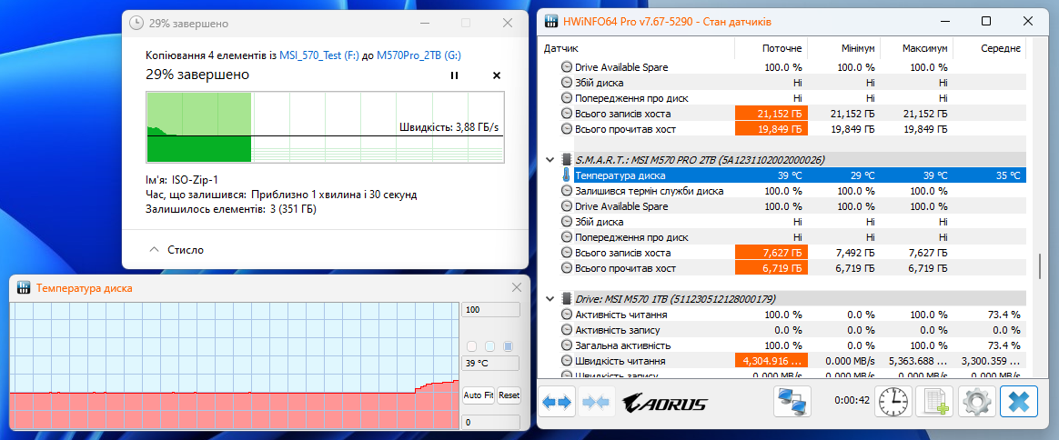 MSI Spatium M570 Pro PCIe 5.0 NVMe M.2 2TB Frozr