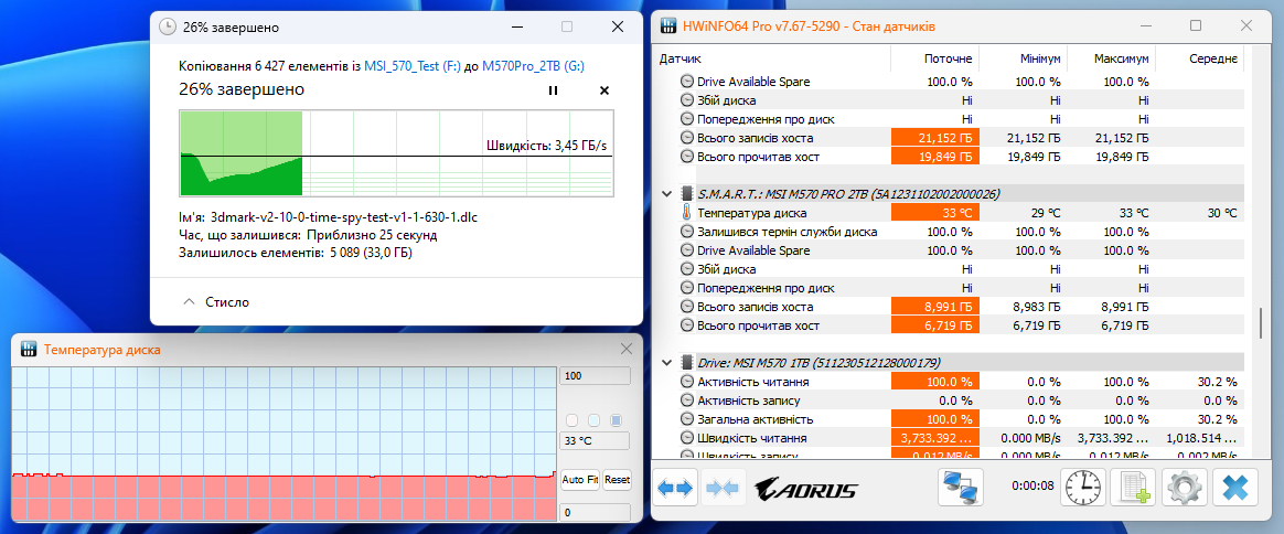 MSI Spatium M570 Pro PCIe 5.0 NVMe M.2 2TB Frozr