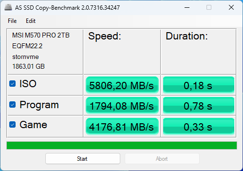 MSI Spatium M570 Pro PCIe 5.0 NVMe M.2 2TB Frozr