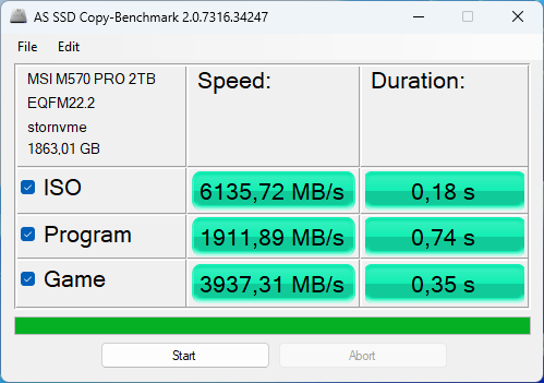 MSI Spatium M570 Pro PCIe 5.0 NVMe M.2 2TB Frozr