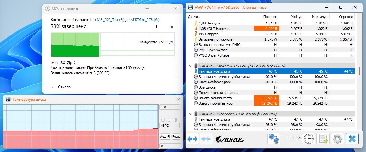 MSI Spatium M570 Pro PCIe 5.0 NVMe M.2 2TB Frozr