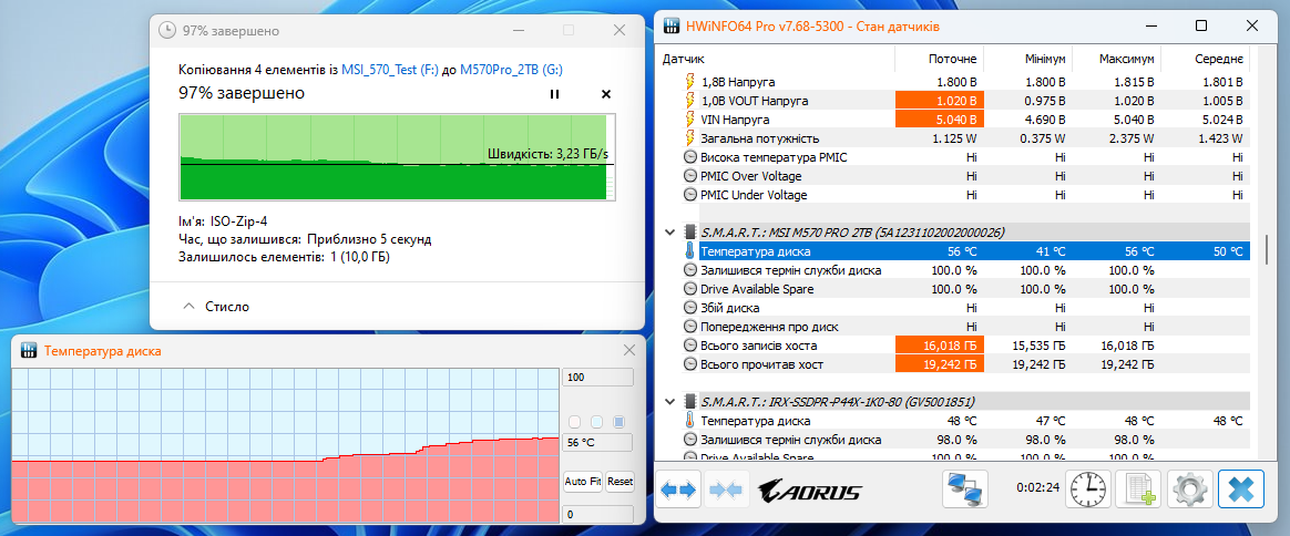 MSI Spatium M570 Pro PCIe 5.0 NVMe M.2 2TB Frozr