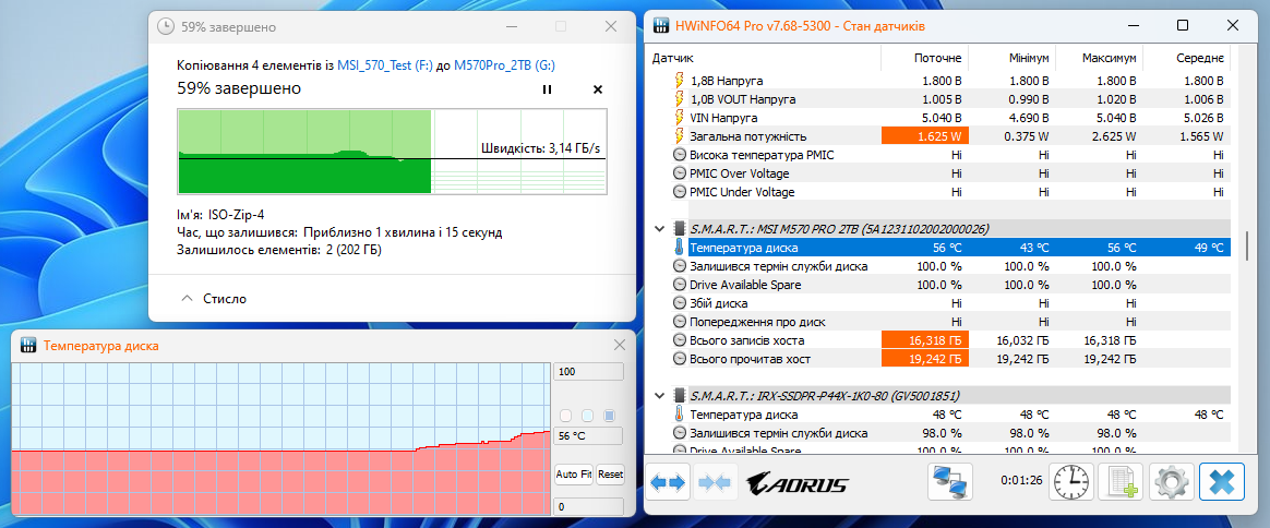 MSI Spatium M570 Pro PCIe 5.0 NVMe M.2 2TB Frozr