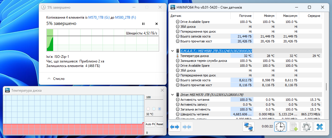 MSI Spatium M580 PCIe 5.0 NVMe M.2 2TB Frozr