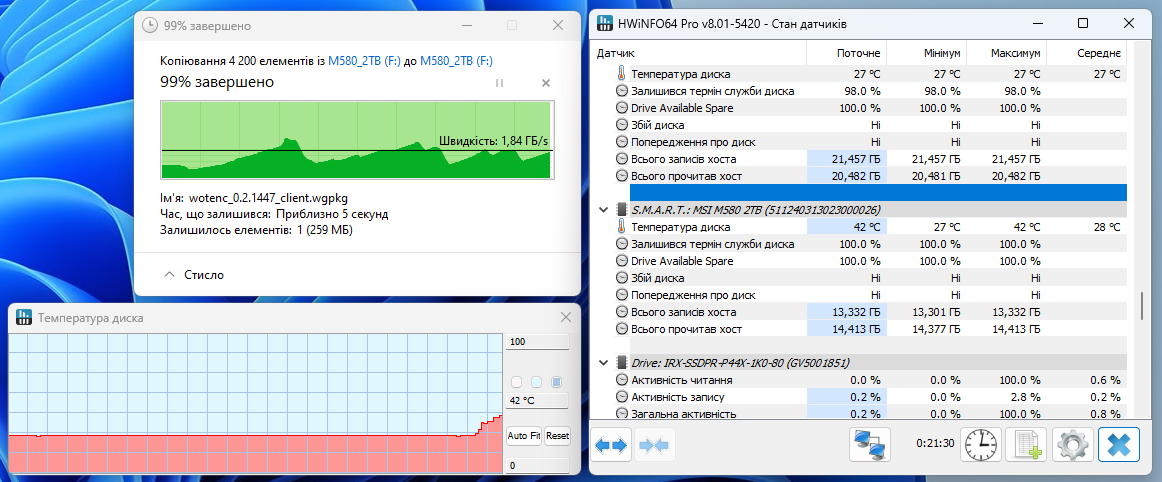 MSI Spatium M580 PCIe 5.0 NVMe M.2 2TB Frozr