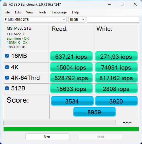 MSI Spatium M580 PCIe 5.0 NVMe M.2 2TB Frozr