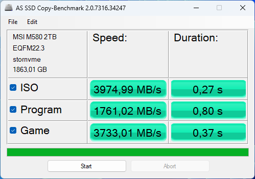 MSI Spatium M580 PCIe 5.0 NVMe M.2 2TB Frozr