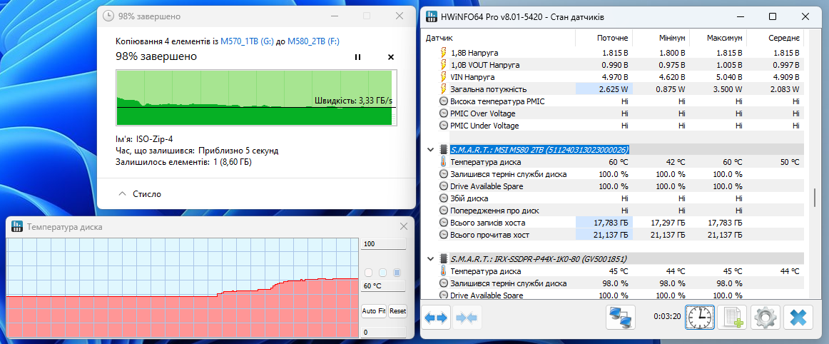 MSI Spatium M580 PCIe 5.0 NVMe M.2 2TB Frozr