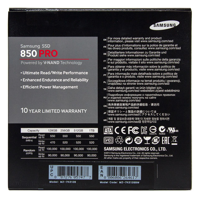 Samsung SSD 850 Pro (MZ-7KE128)