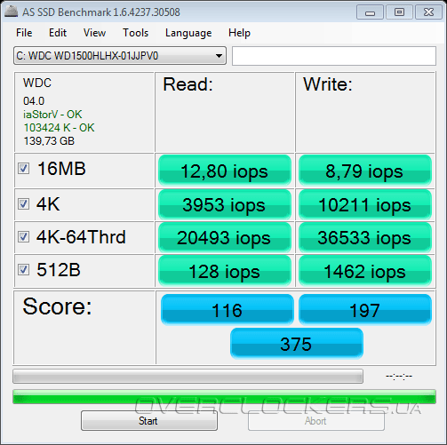 Тестирование WD VelociRaptor + OCZ Synapse Cache