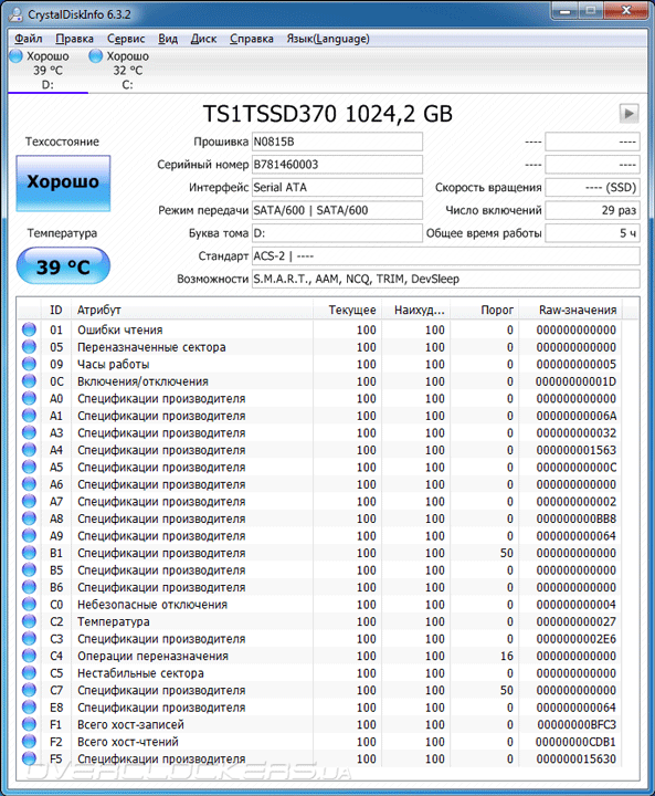 Transcend SSD370 1ТB (TS1TSSD370)