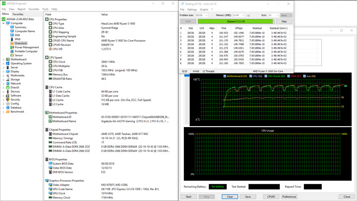 AMD Ryzen 5 1600, Gigabyte GA-AX370-Gaming и Adata XPG Gammix D10