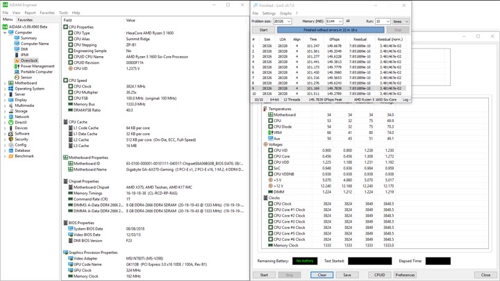 AMD Ryzen 5 1600, Gigabyte GA-AX370-Gaming и Adata XPG Gammix D10