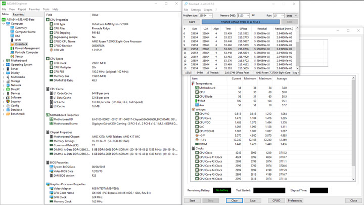 AMD Ryzen 5 1600, Gigabyte GA-AX370-Gaming и Adata XPG Gammix D10