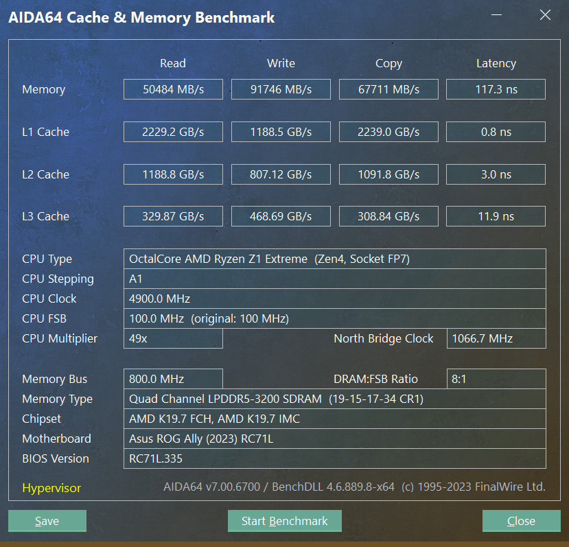 Aida cache memory benchmark