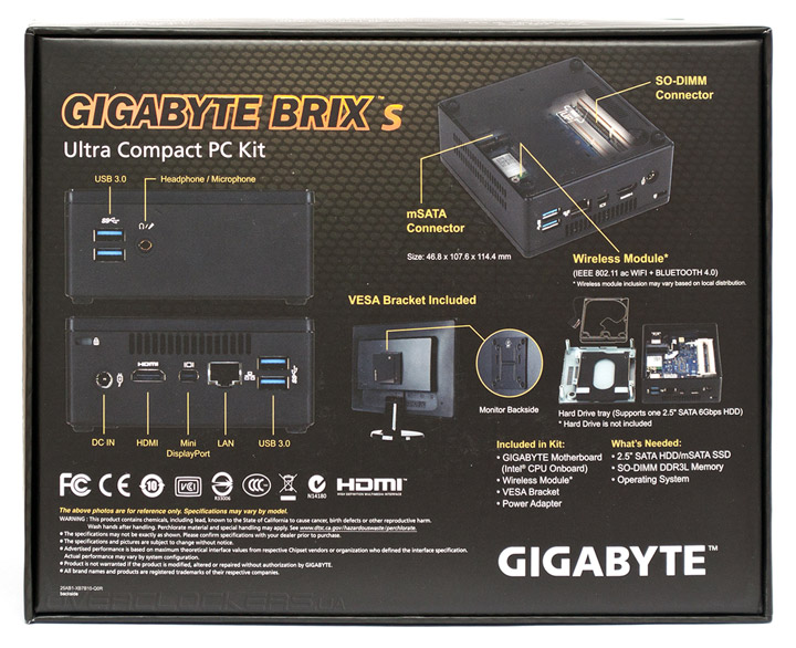 Gigabyte BRIX s GB-BXi3H-5010