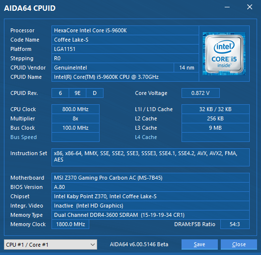 Изучение разгонного потенциала Intel Core i5-9600K