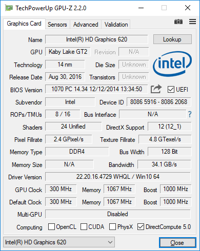 Intel NUC NUC7i3BNH