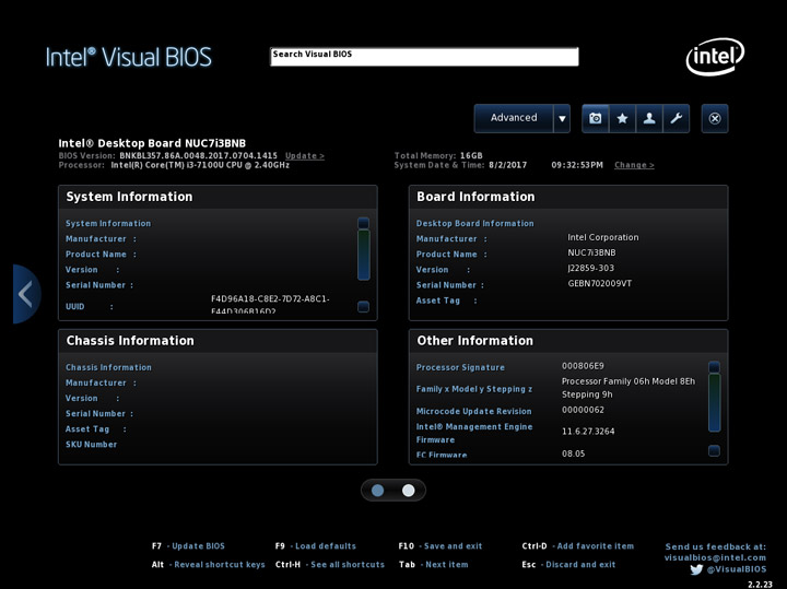 Intel NUC NUC7i3BNH