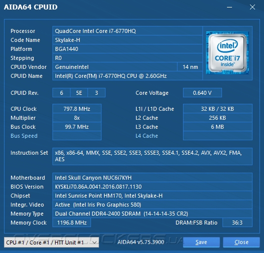 Intel NUC NUC6i7KYK